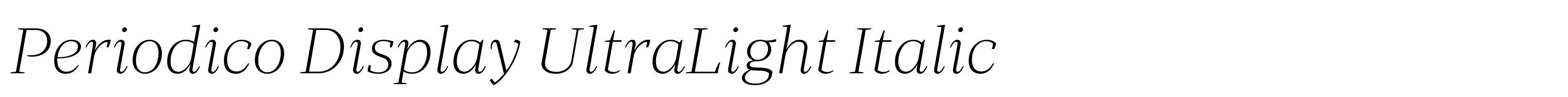 Periodico Display UltraLight Italic